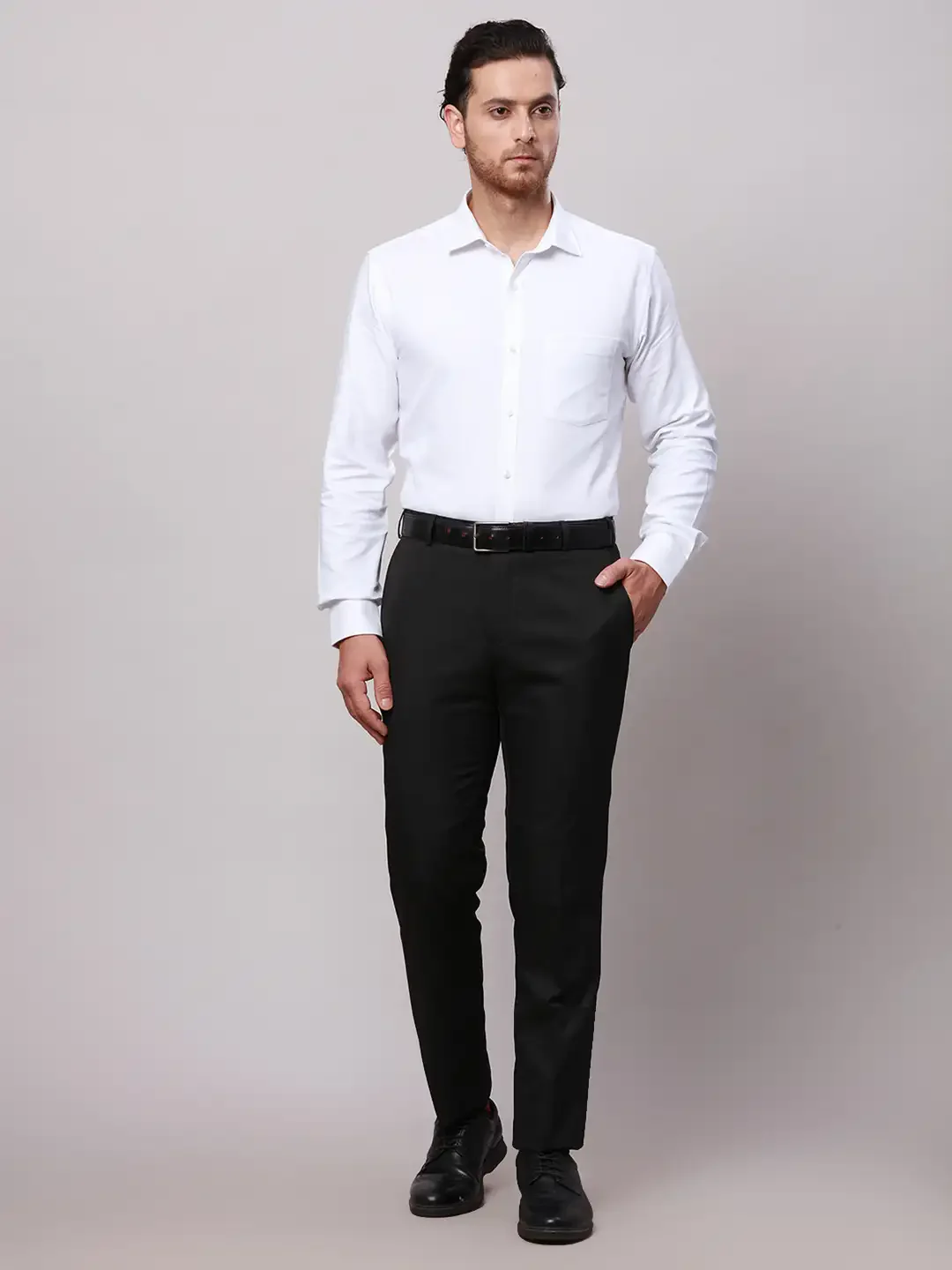 Raymond Men Green Slim Fit Structure Polyester Trousers - Image 5