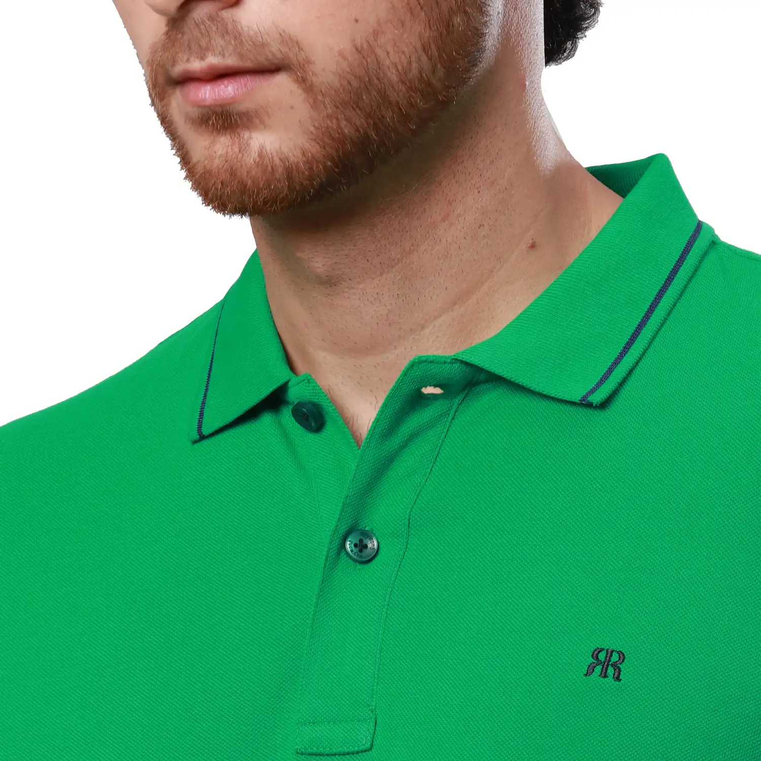 Raymond Men Green Solid Contemporary Fit Cotton T-Shirt - Image 7