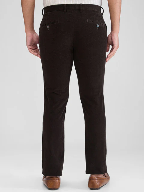 Raymond Men Green Solid Slim Fit Cotton Blend Trouser - Image 4