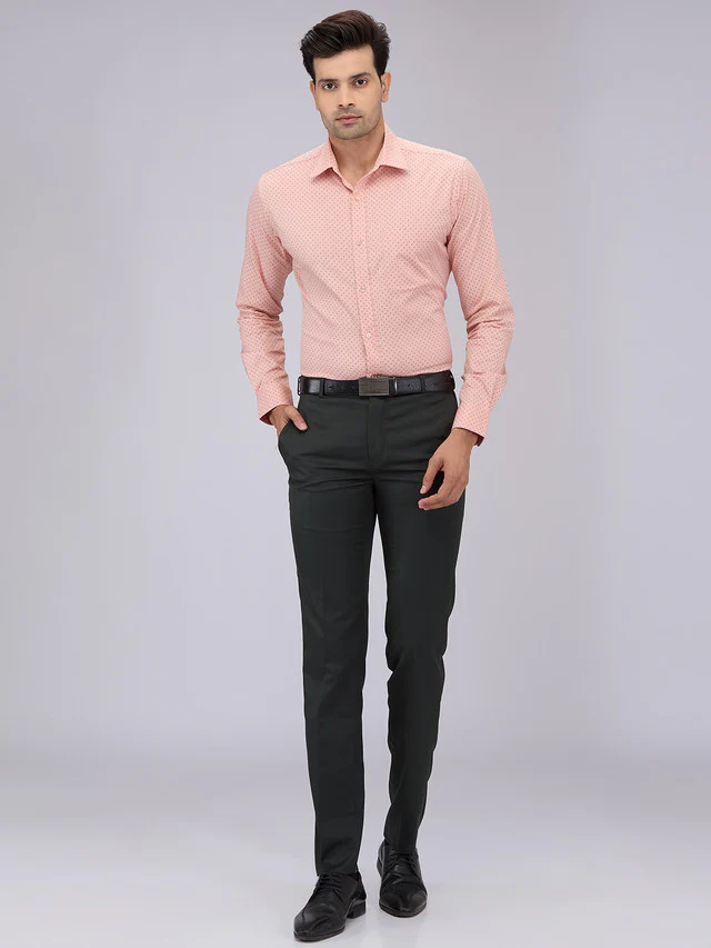 Raymond Men Green Solid Slim Fit Polyester Blend Trouser - Image 5