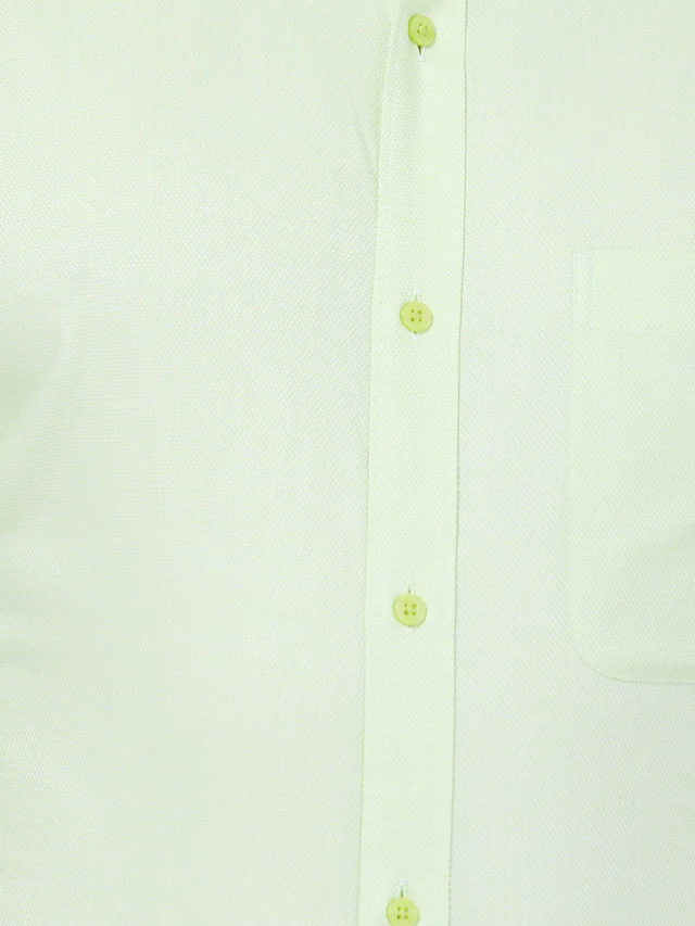 Raymond Men Green Structure Slim Fit Cotton Shirt - Image 7