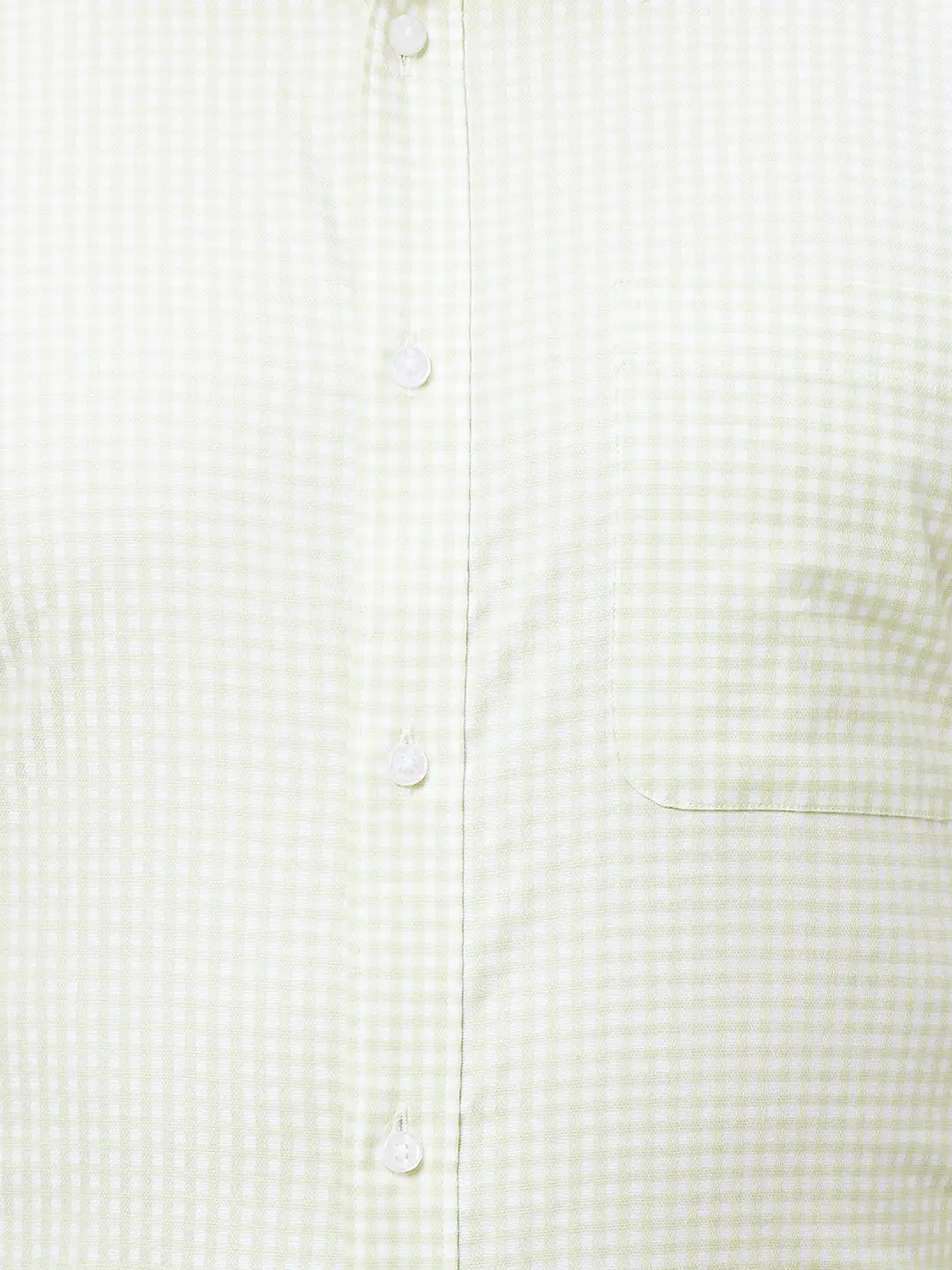 Raymond Men Green Structure Slim Fit Cotton Shirt - Image 7