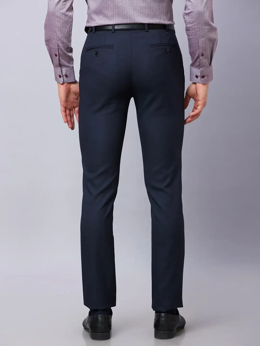 Raymond Men Green Structure Slim Fit Polyester Blend Trousers - Image 4
