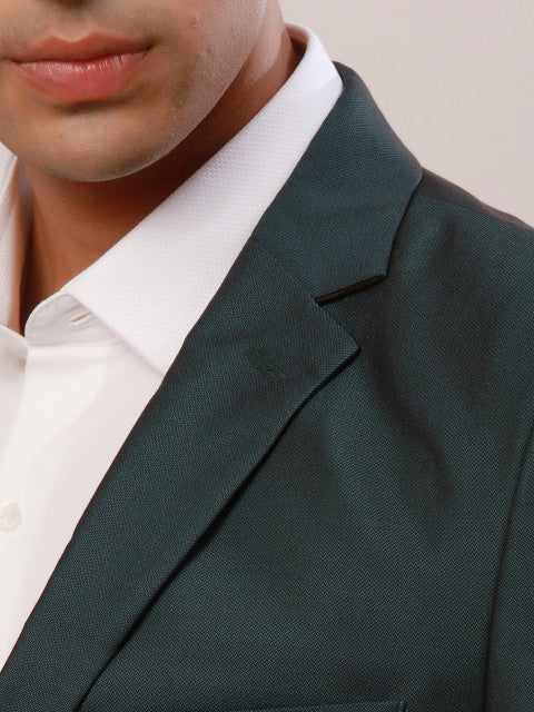 Raymond Men Green Structured Regular Fit Terylene Suit - Image 5