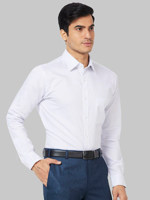 Raymond Men Grey Checks Slim Fit Cotton Shirt - Image 2