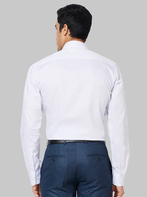 Raymond Men Grey Checks Slim Fit Cotton Shirt - Image 4