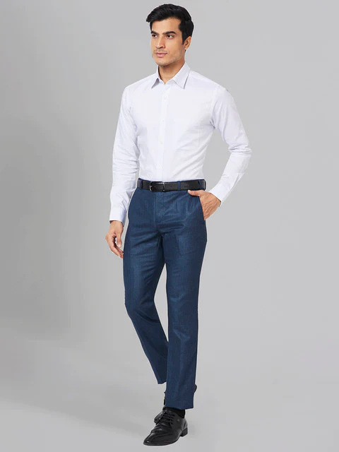 Raymond Men Grey Checks Slim Fit Cotton Shirt - Image 5