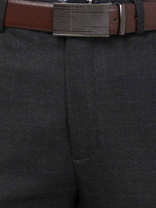 Raymond Men Grey Checks Slim Fit Polyester Blend Trouser - Image 7