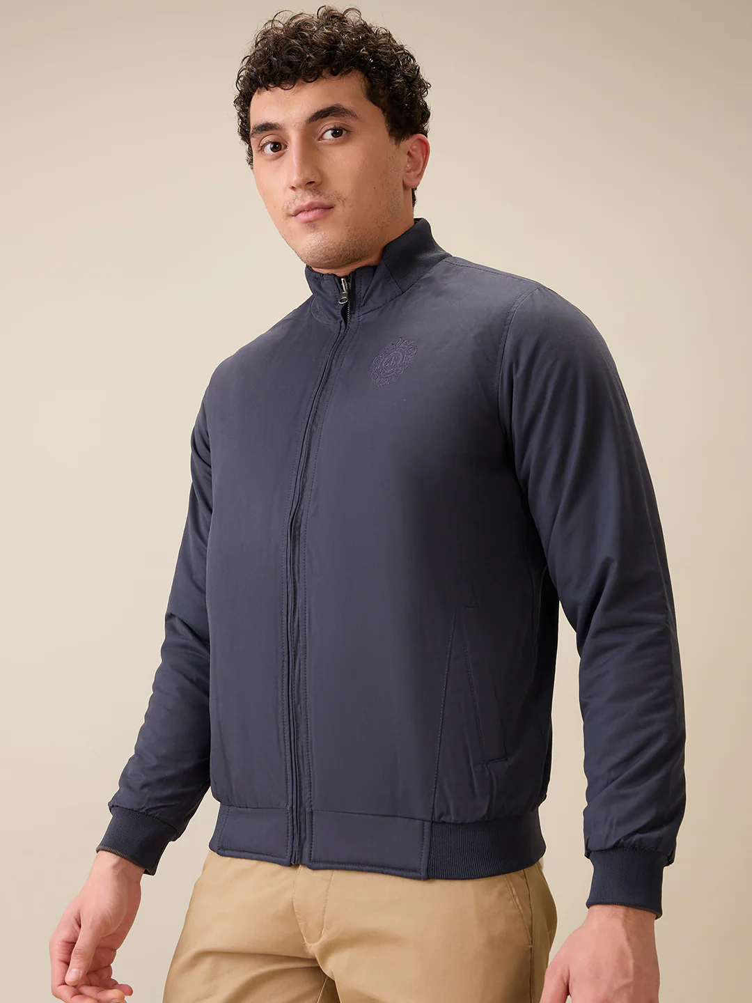 Raymond Men Grey Contemporary Fit Polyester Jacket - Image 2