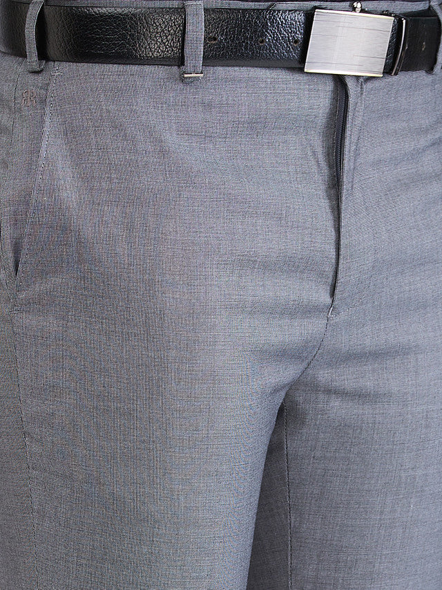 Raymond Men Grey Self Design Contemporary Fit Trouser - Image 6