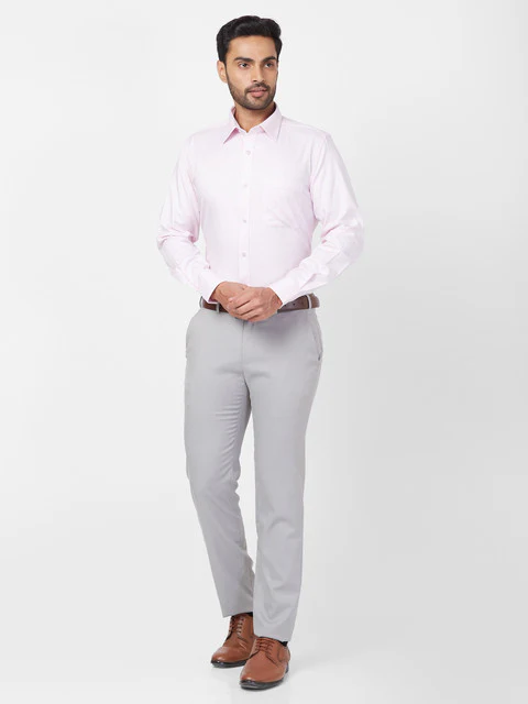 Raymond Men Grey Slim Fit Checks Trouser - Image 5