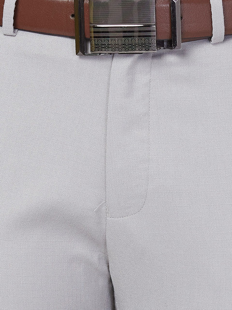 Raymond Men Grey Slim Fit Checks Trouser - Image 7