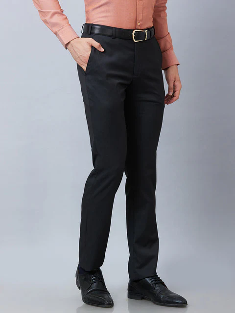 Raymond Men Grey Slim Fit Solid Trouser - Image 2