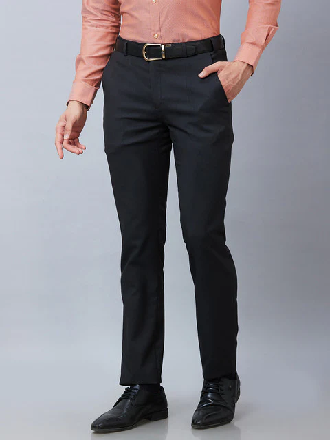 Raymond Men Grey Slim Fit Solid Trouser - Image 3