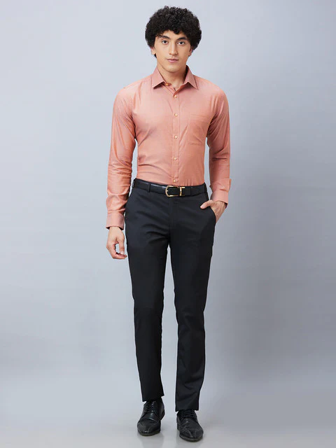 Raymond Men Grey Slim Fit Solid Trouser - Image 5
