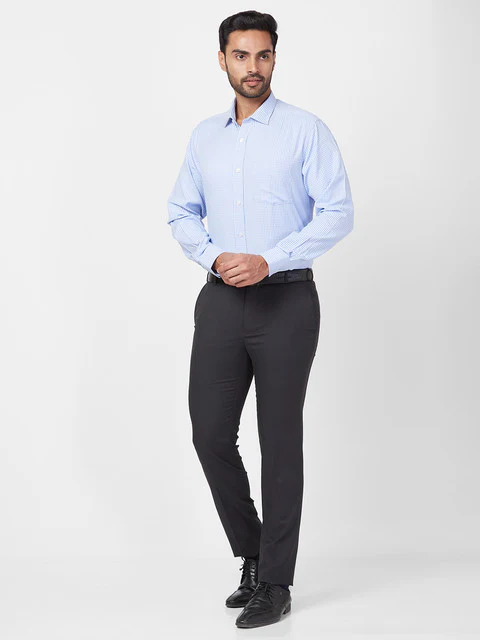 Raymond Men Grey Slim Fit Structured Trouser - Image 5