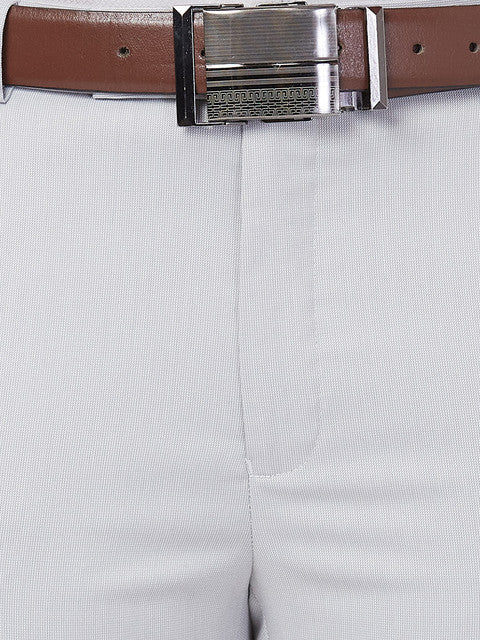 Raymond Men Grey Slim Fit Structured Trouser - Image 7