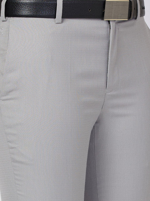Raymond Men Grey Slim Fit Structured Trouser - Image 6
