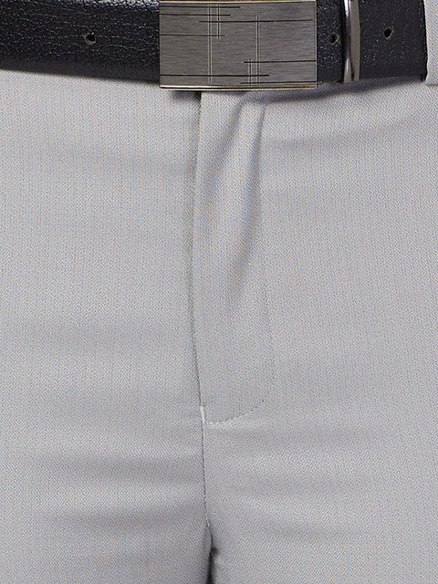 Raymond Men Grey Slim Fit Structured Trouser - Image 7