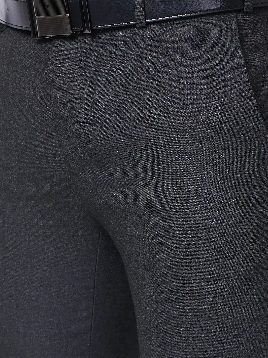 Raymond Men Grey Solid Slim Fit Polyester Blend Trouser - Image 6