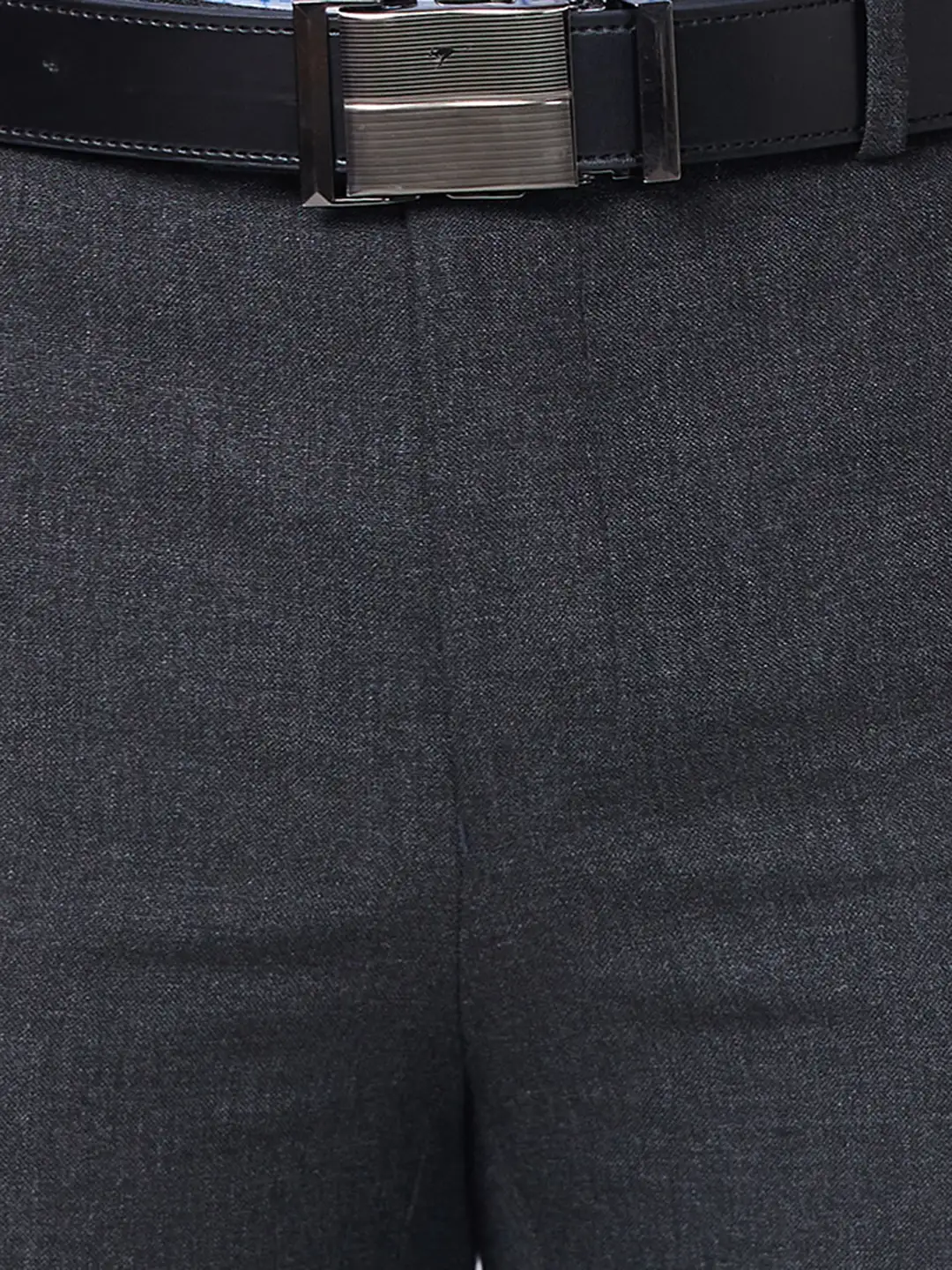 Raymond Men Grey Solid Slim Fit Polyester Blend Trouser - Image 7