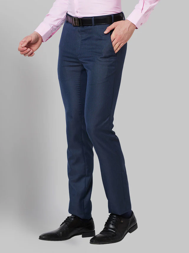 Raymond Men Grey Solid Slim Fit Polyester Blend Trouser - Image 3