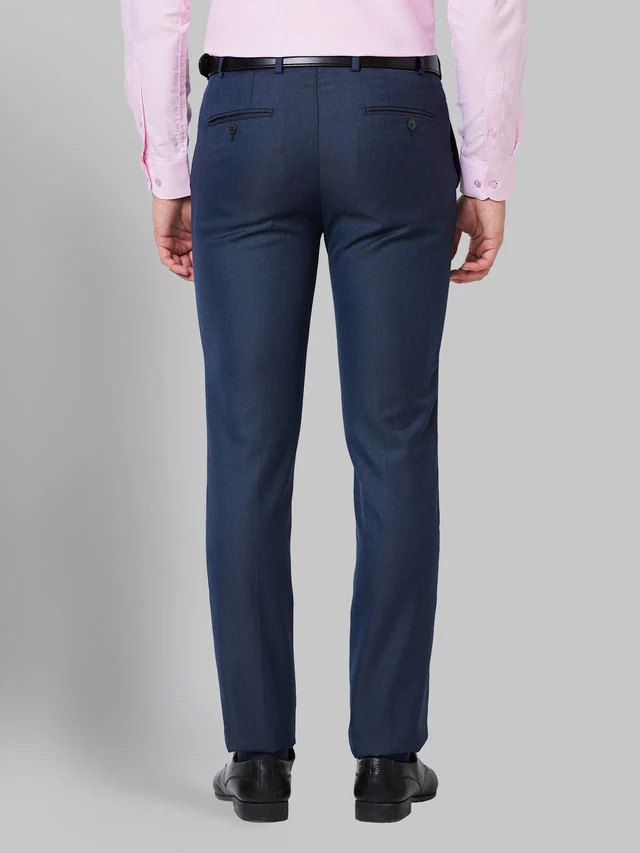 Raymond Men Grey Solid Slim Fit Polyester Blend Trouser - Image 4