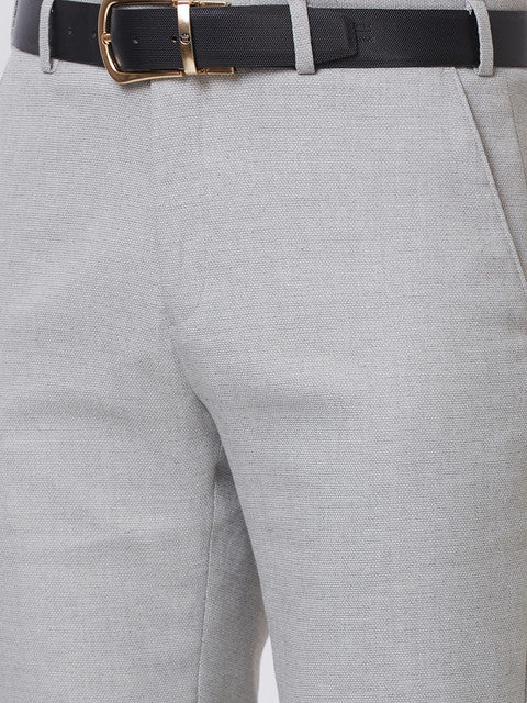 Raymond Men Grey Solid Slim Fit Polyester Blend Trouser - Image 6