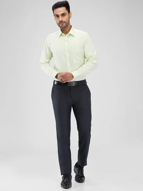 Raymond Men Grey Solid Slim Fit Polyester Blend Trouser - Image 5