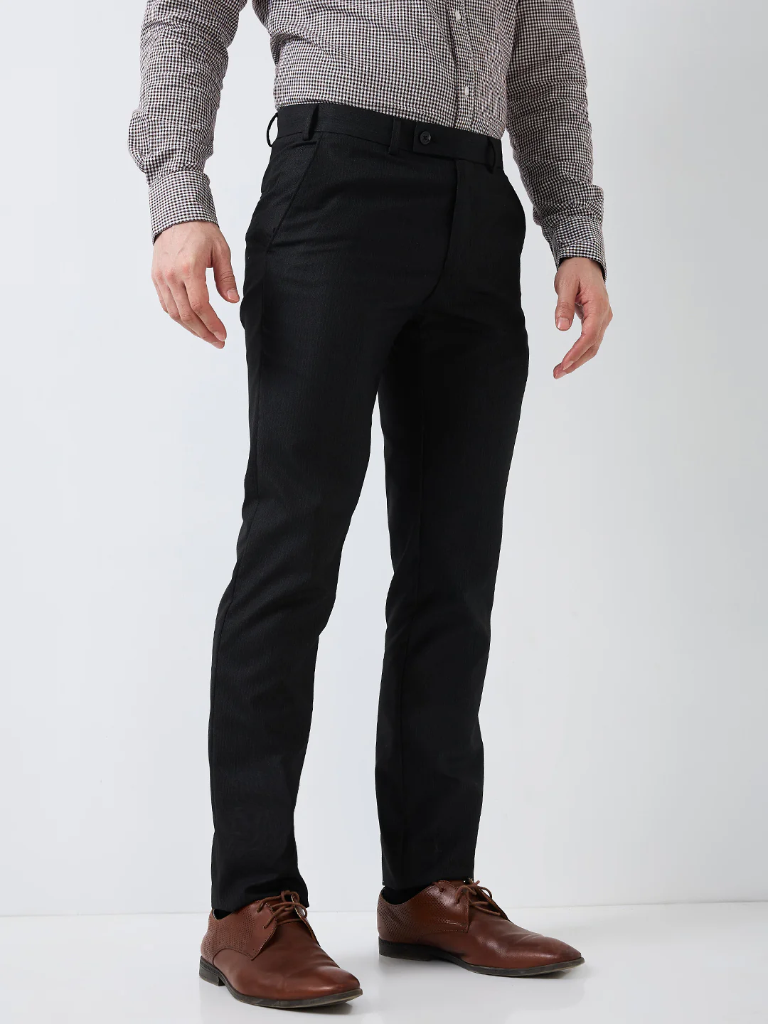 Raymond Men Grey Solid Slim Fit Polyester Blend Trouser - Image 2