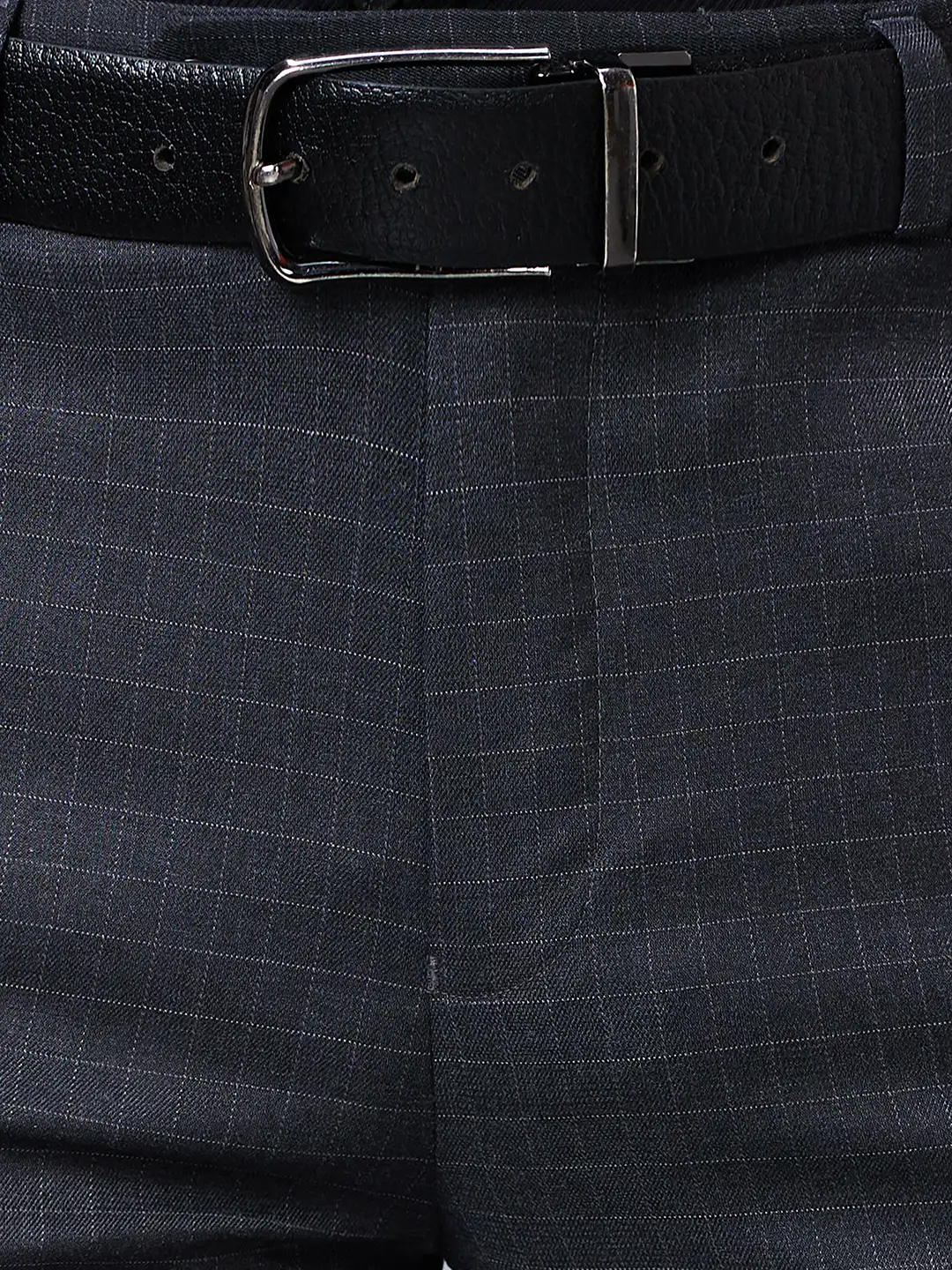 Raymond Men Grey Solid Slim Fit Polyester Blend Trousers - Image 7