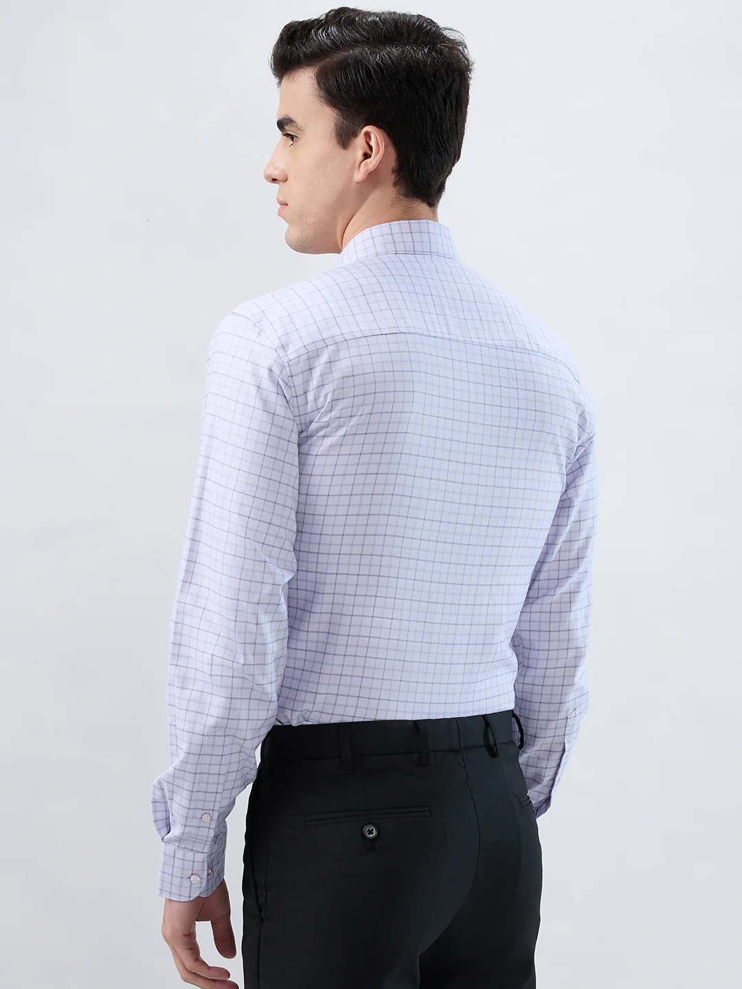 Raymond Men Grey Structure Contemporary Fit Cotton Formal Shirt - Image 4