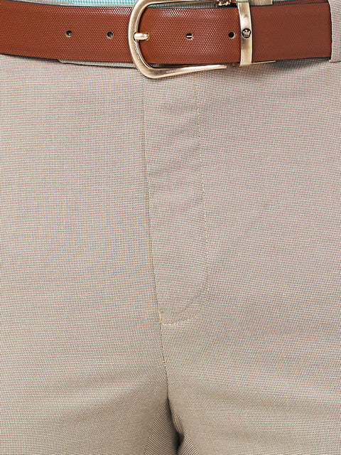 Raymond Men Khaki Slim Fit Structured Trouser - Image 7