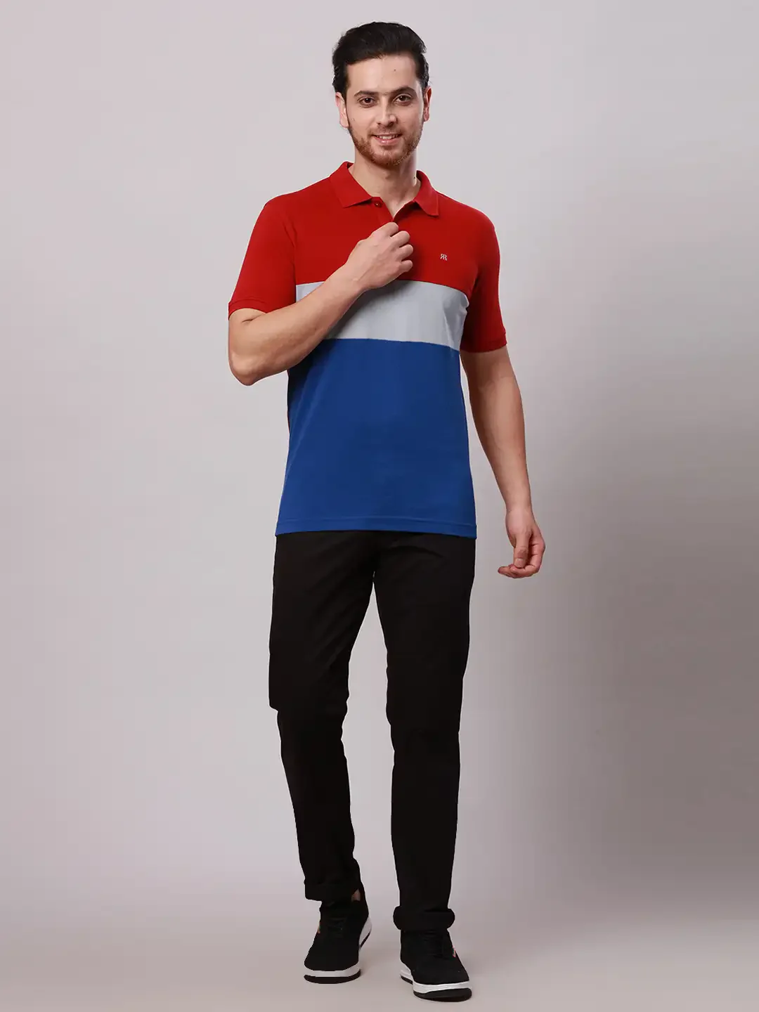 Raymond Men Maroon Solid Contemporary Fit Cotton T-Shirt - Image 6