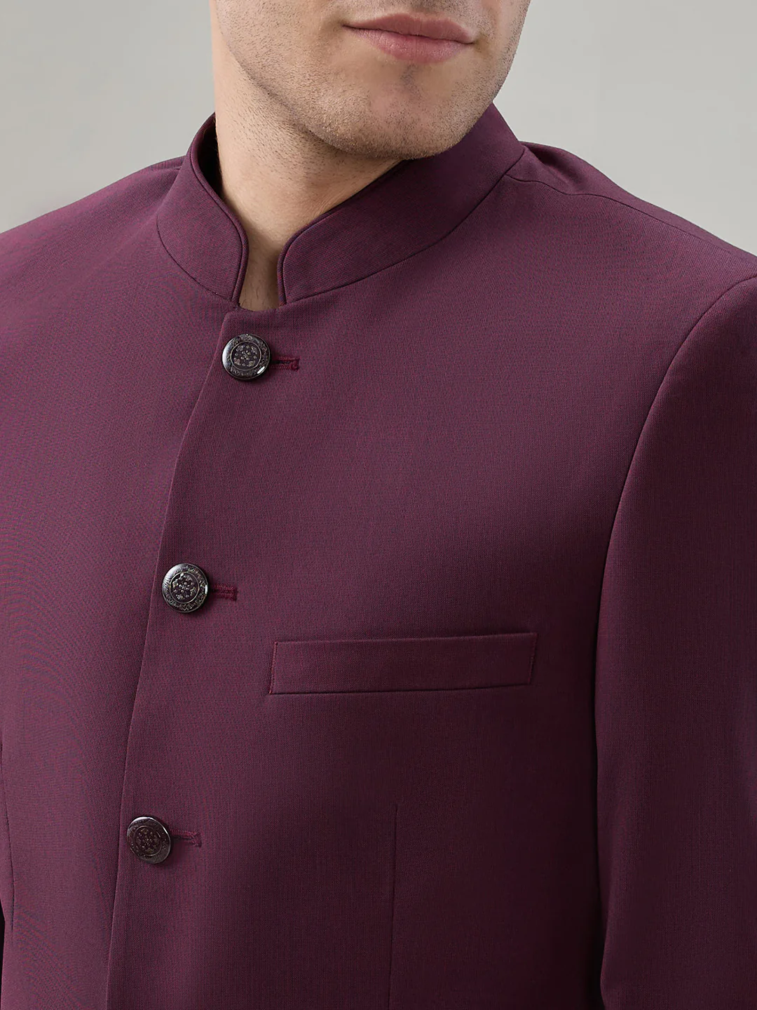 Raymond Men Marron Solid Regular Fit Polyester Blend Blazer - Image 6