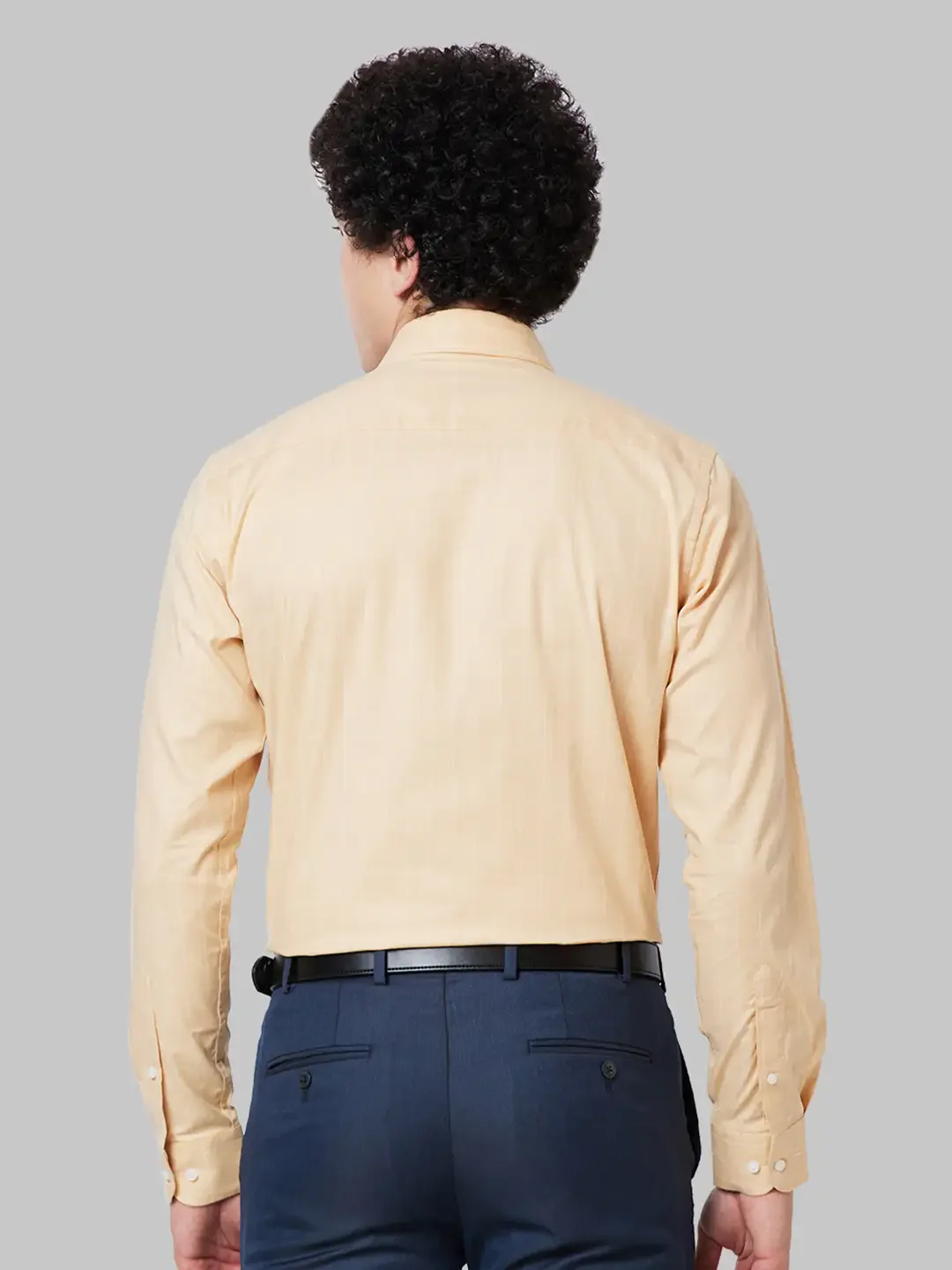 Raymond Men Orange Slim Fit Checks Cotton Shirts - Image 4