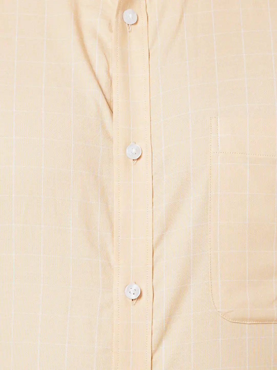 Raymond Men Orange Slim Fit Checks Cotton Shirts - Image 7