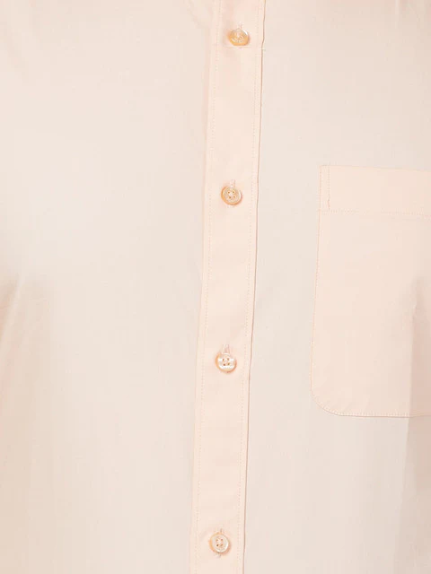 Raymond Men Orange Solid Slim Fit Cotton Shirt - Image 7