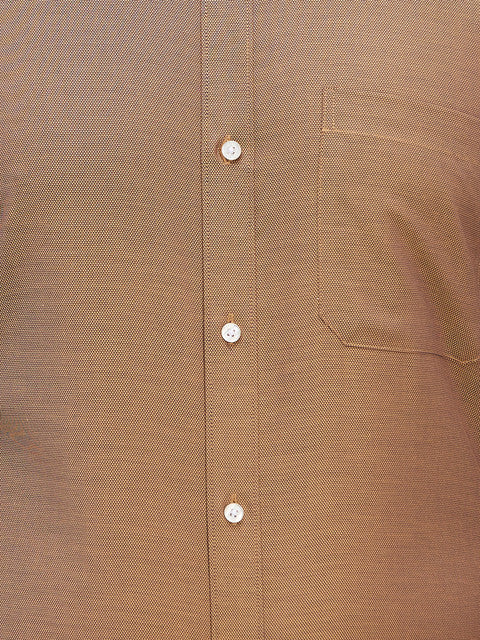 Raymond Men Orange Structure Contemporary Fit Cotton Shirt - Image 7
