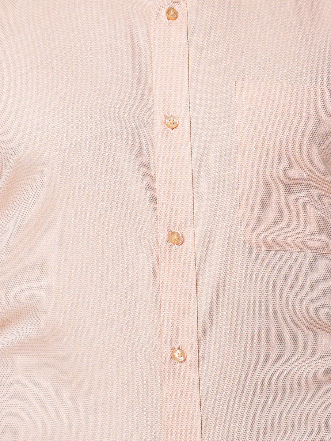 Raymond Men Orange Structure Regular Fit Cotton Shirt - Image 7