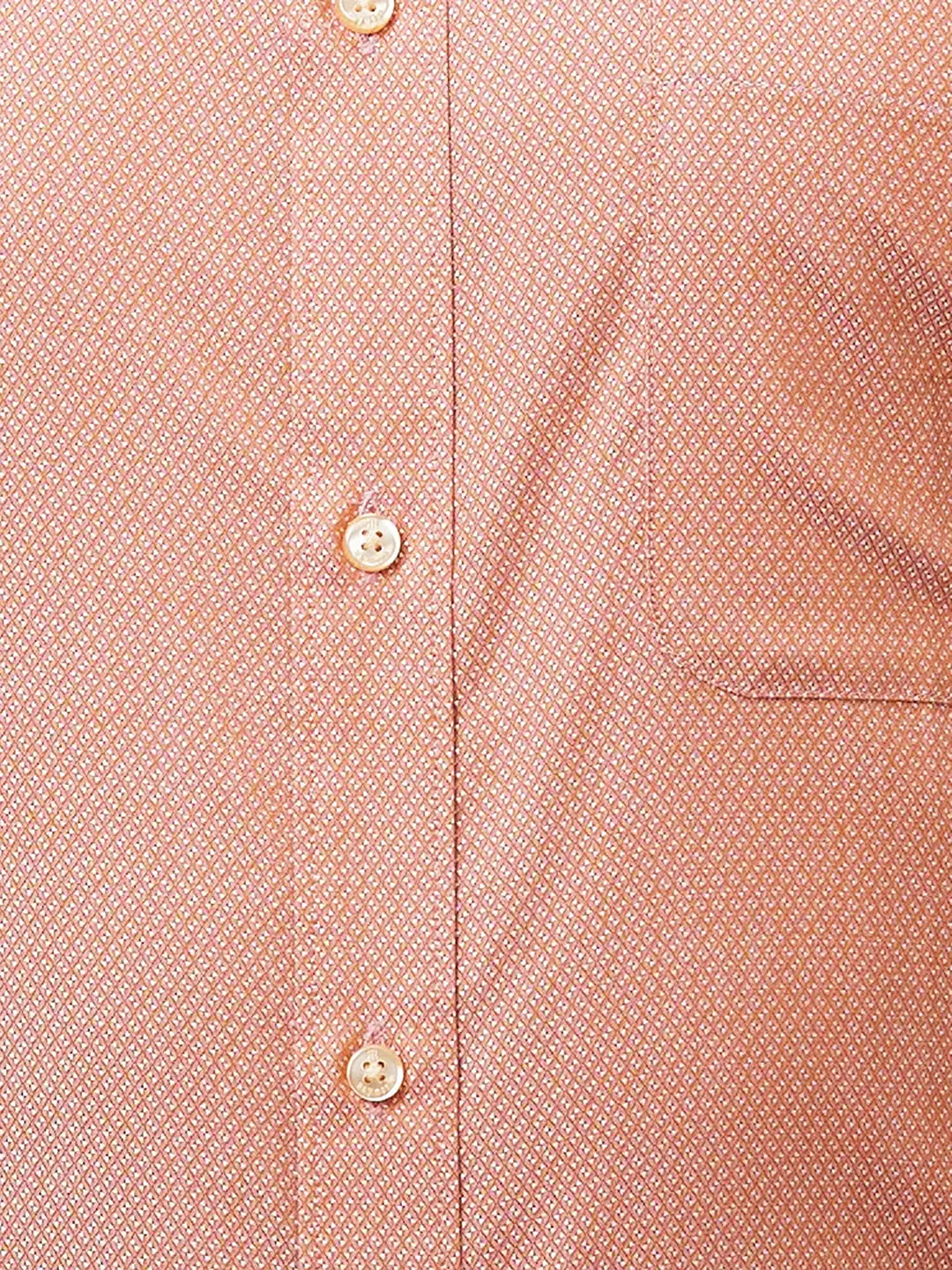 Raymond Men Orange Slim Fit Structure Formal Shirt - Image 8