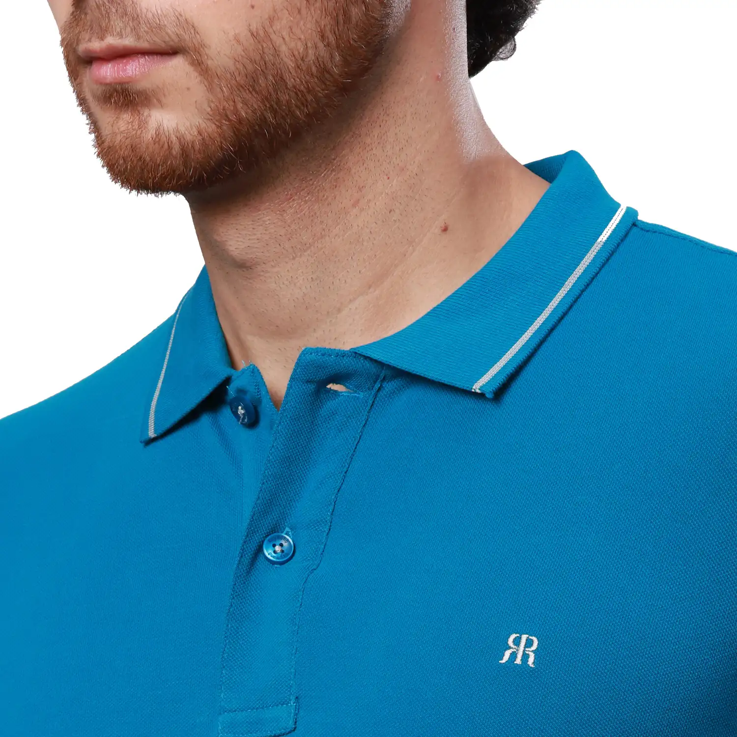 Raymond Men Petrol Solid Contemporary Fit Cotton T-Shirt - Image 7