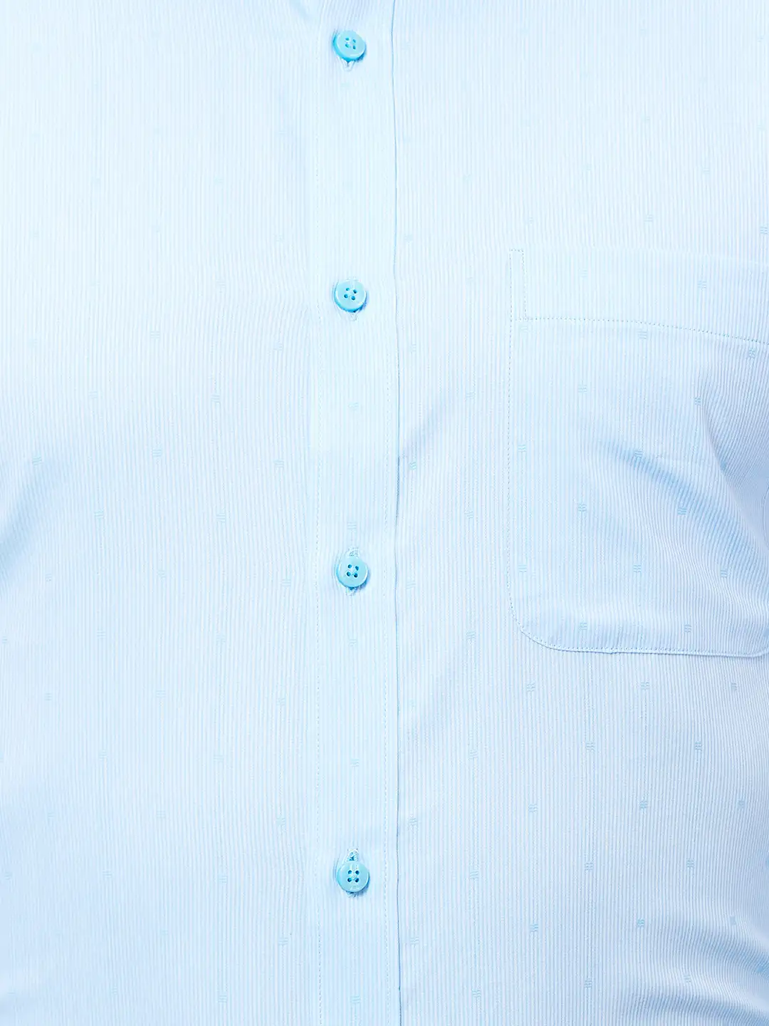 Raymond Men Blue Structured Slim Fit Cotton Formal Shirt - Image 7