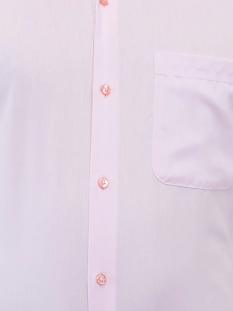 Raymond Men Pink Solid Contemporary Fit Cotton Wrinkle Free Formal Shirt - Image 6