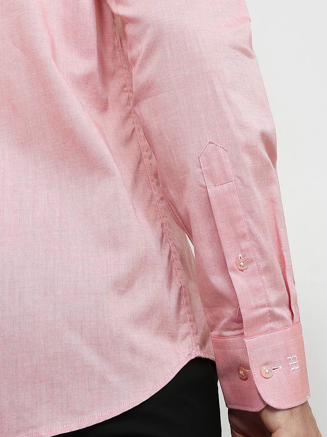 Raymond Men Pink Structure Slim Fit Cotton Formal Shirt - Image 7