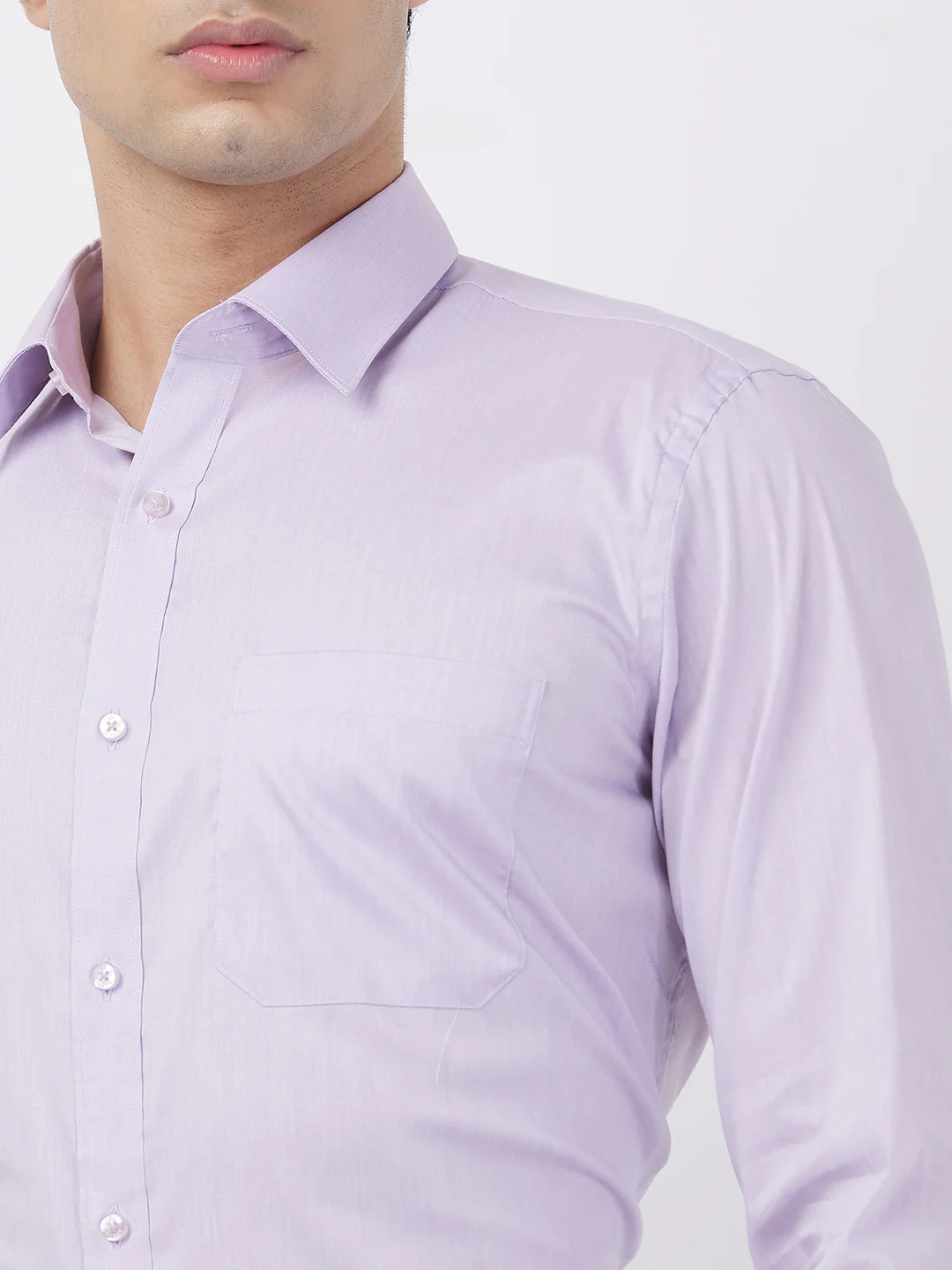 Raymond Men Purple Fil-A-Fil Contemporary Fit Cotton Blend Shirt - Image 6