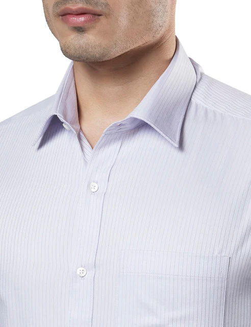 Raymond Men Purple Fil-A-Fil Slim Fit Cotton Shirt - Image 6