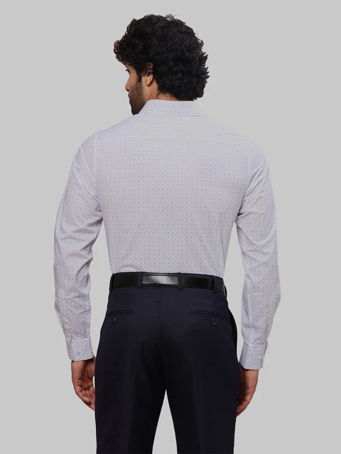 Raymond Men Purple Printed Slim Fit Cotton Shirt - Image 4