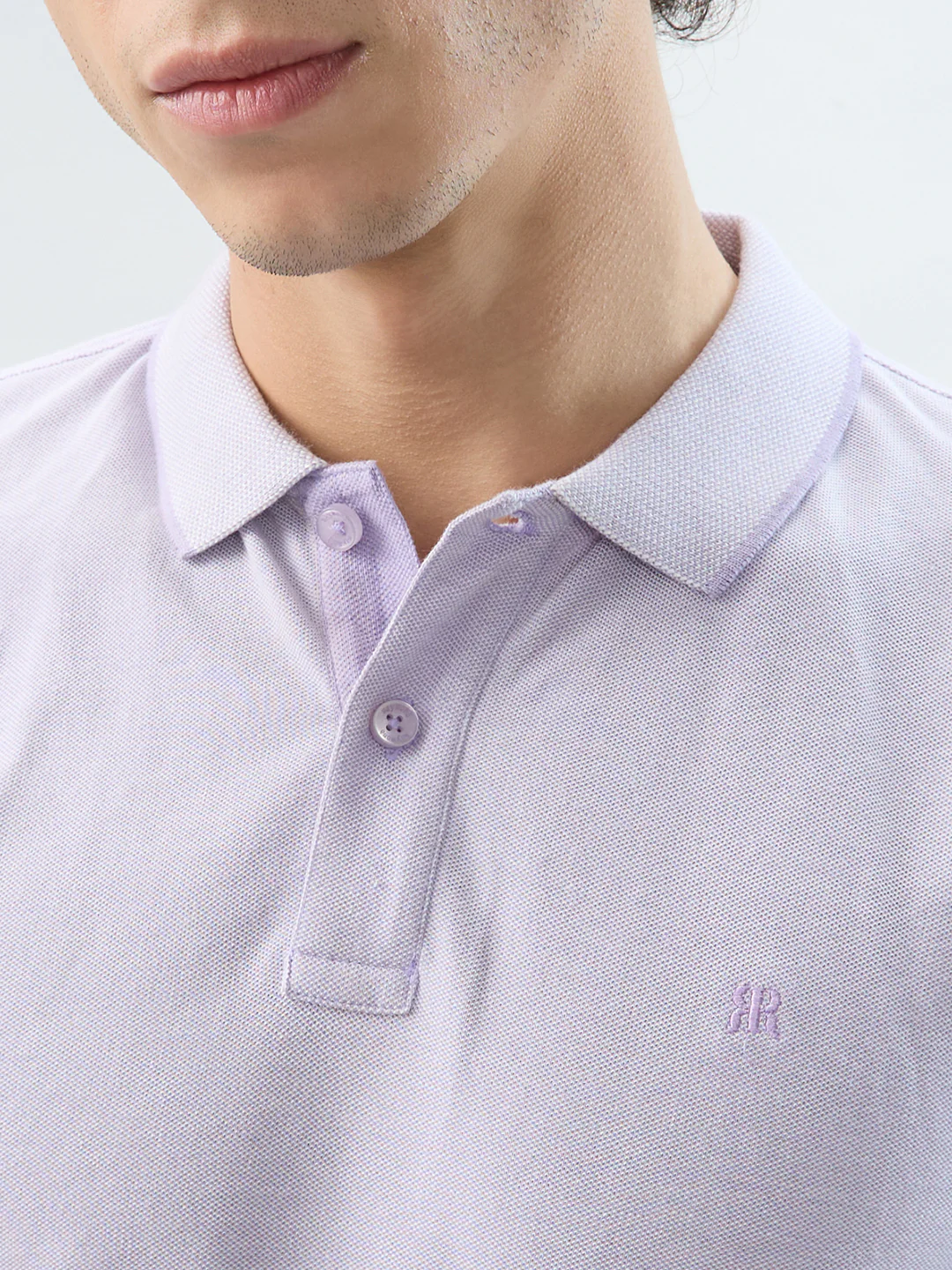 Raymond Men Purple Solid Modern Fit Cotton T-shirt - Image 7