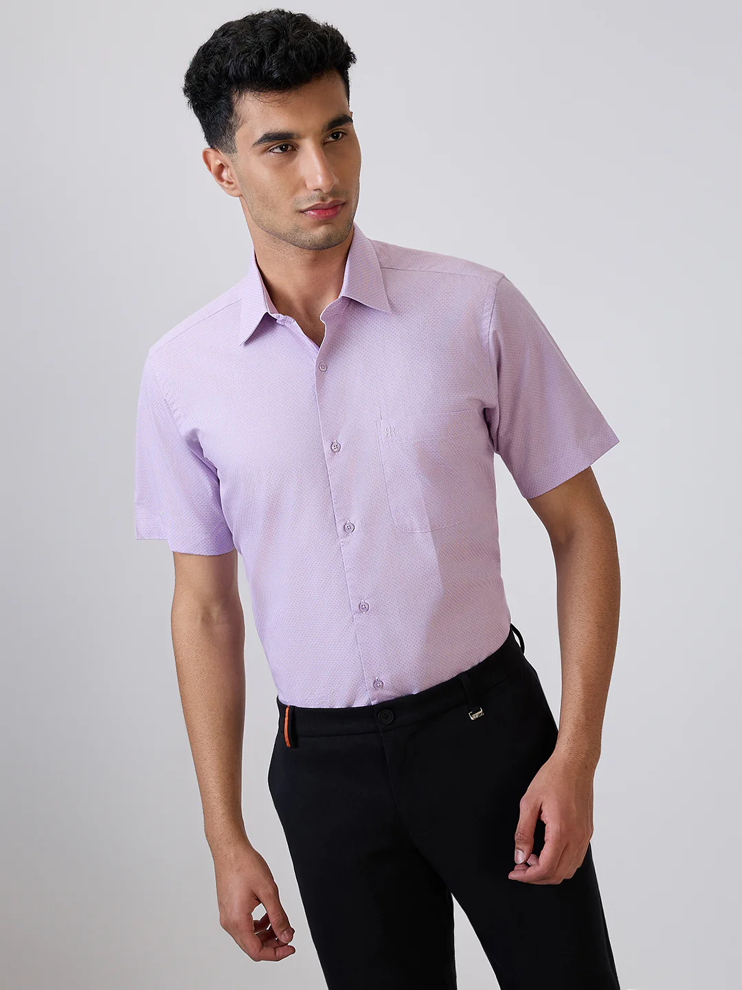 Raymond Men Purple Structure Regular Fit Cotton Formal Shirt - Image 3